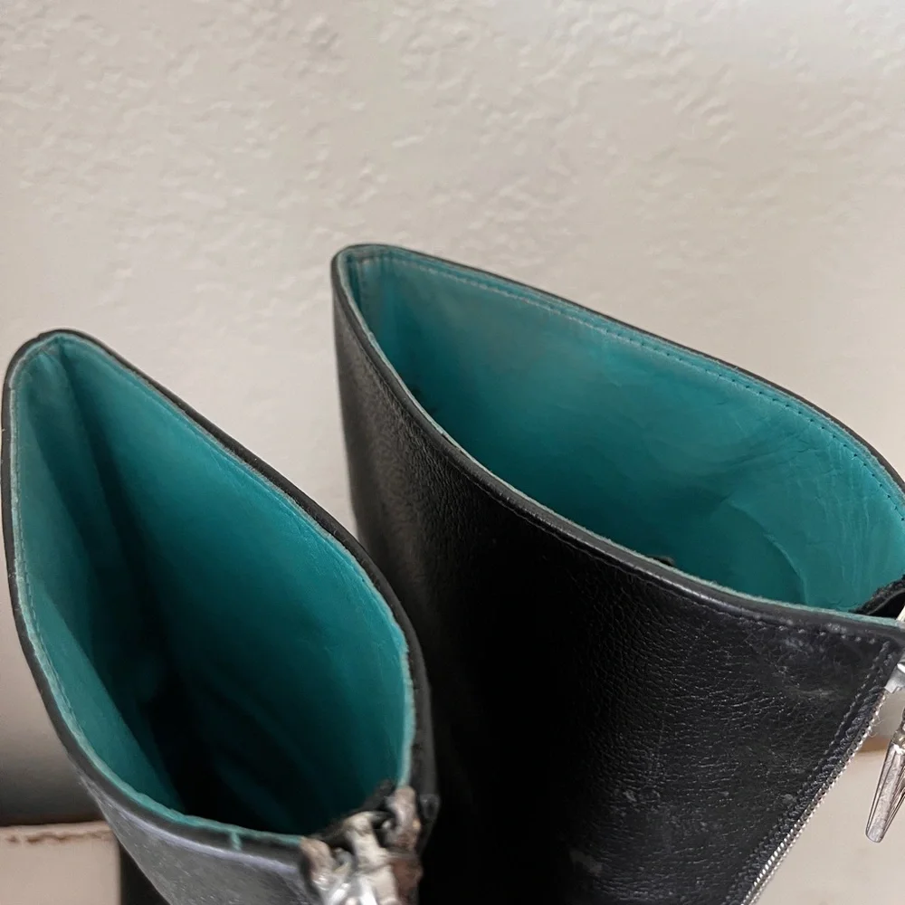 Italian Black Leather Boots - Picture 6 of 14